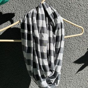 Charming Charlie infinity scarf two-tone gray, barely used, great gift i…